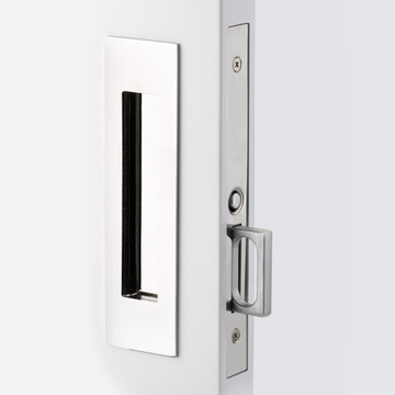 Emtek 2154 Narrow Modern Rectangular Pocket Door Mortise Lock (2" x 7-1/4") - Passage